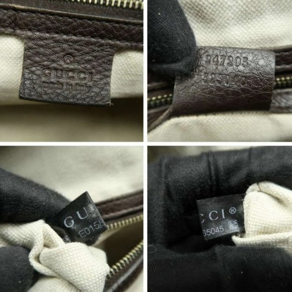 100% Authentic Gucci Boston Brown Leather Satchel Bag - Picture 10 of 12